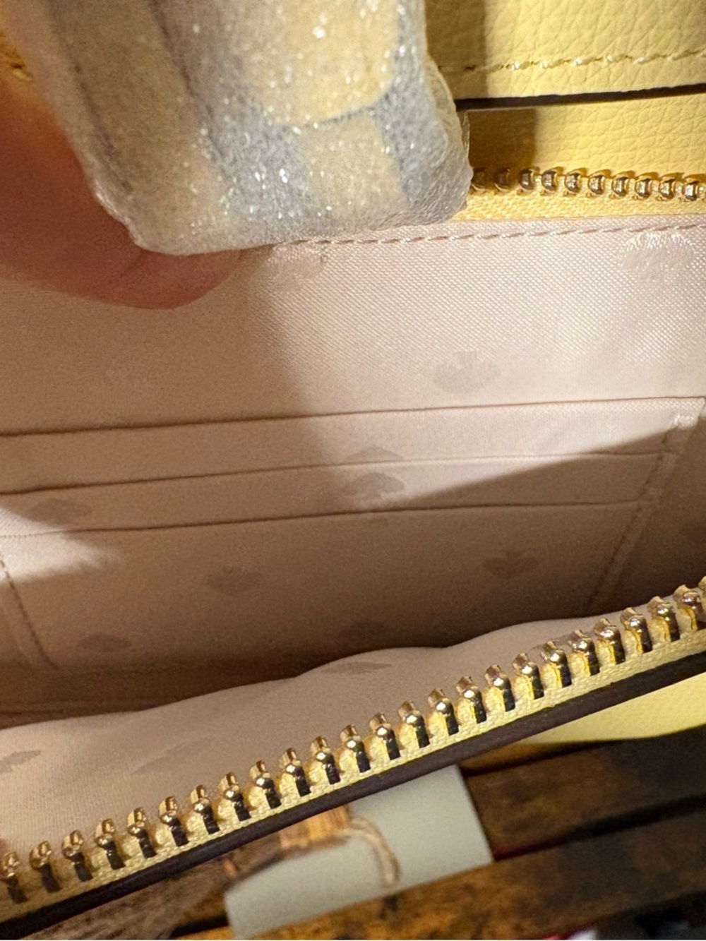 kate spade pale yellow pebble leather backpack - Picture 6 of 9